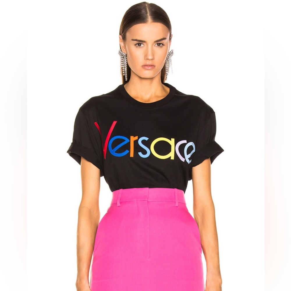 Authentic Versace Multicolor Logo Tee - image 1